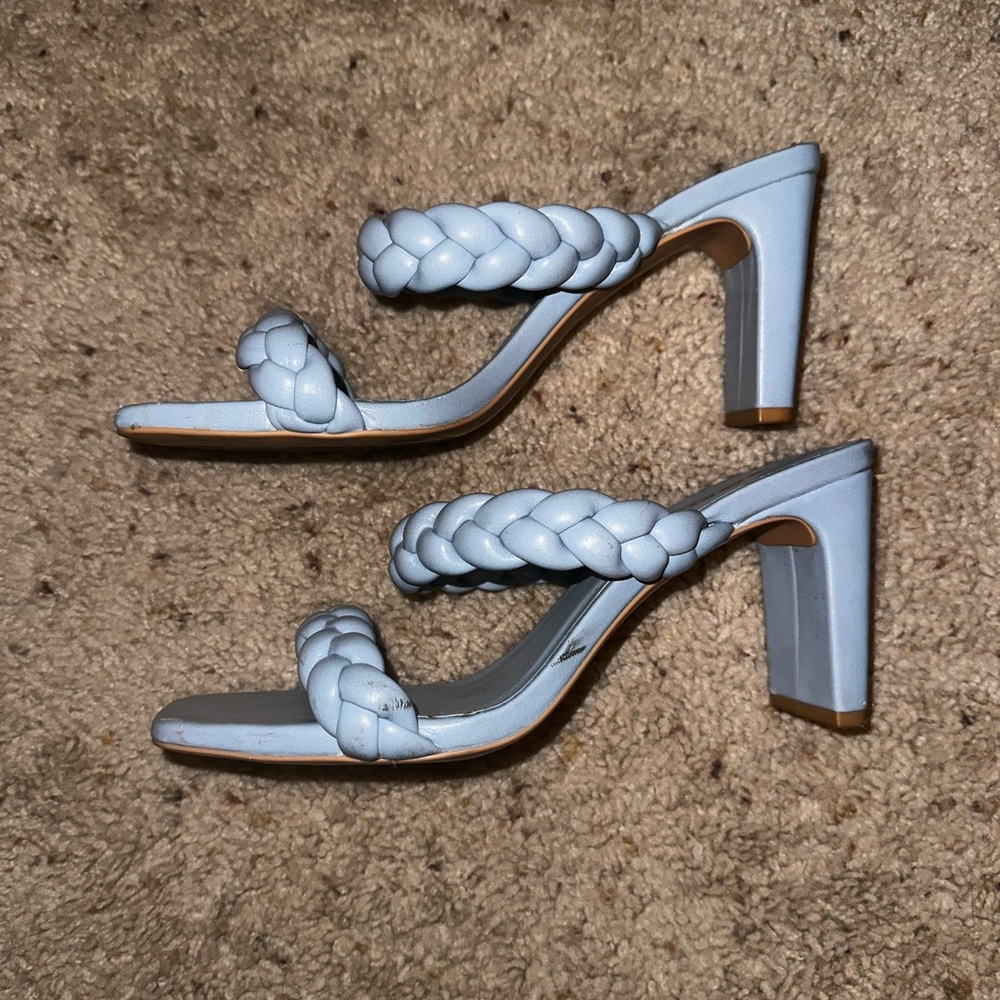 Baby Blue braided heels *Good Condition*